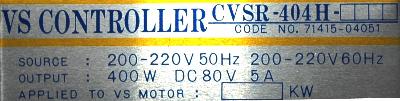 Yaskawa CVSR-404H label image