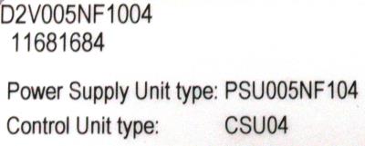 KoneCranes D2V005NF1004 label image