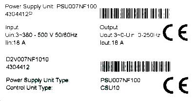 KoneCranes D2V007NF1010 label image