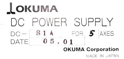 Okuma DC-S1A-5 label image