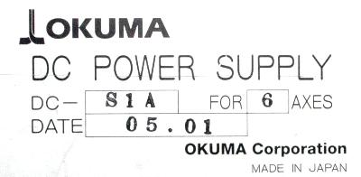 Okuma DC-S1A-6 label image