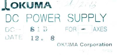 Okuma DC-S1B-6 label image