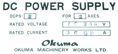 Okuma DCPS-2-2 label image