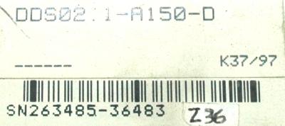 INDRAMAT DDS02.1-A150-D label image