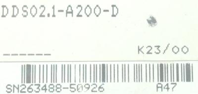 INDRAMAT DDS02.1-A200-D label image