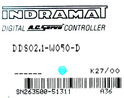 INDRAMAT DDS02.1-W050-D label image