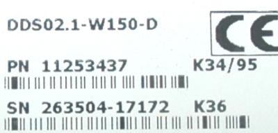 INDRAMAT DDS02.1-W150-D label image