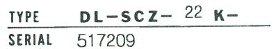 Mitsubishi DL-SCZ-22K label image