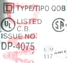 Square D DP-4075-30A label image