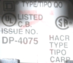 Square D DP-4075-60A label image