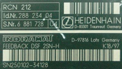 INDRAMAT DSF2SN-H label image
