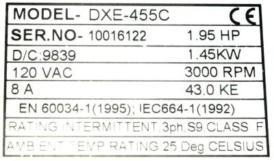 Emerson DXE-455C label image