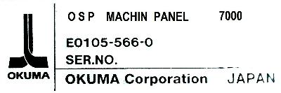 Okuma E0105-566-055-3 label image