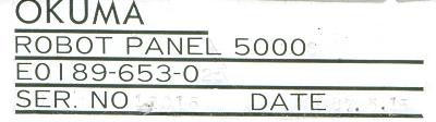 Okuma E0189-653-025 label image