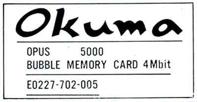 Okuma E0227-702-005 label image
