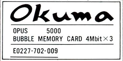 Okuma E0227-702-009 label image