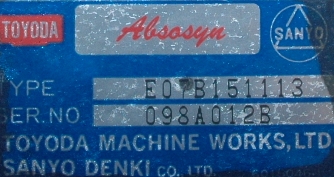 Sanyo Denki E07B151113 label image