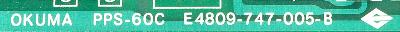 Okuma E4809-747-005-B label image