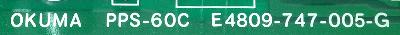 Okuma E4809-747-005-G label image
