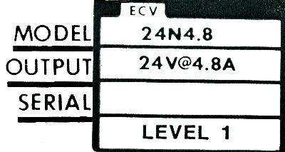 ASTEC ECV24N4.8 label image