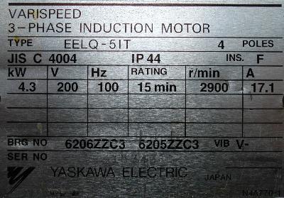 Yaskawa EELQ-5IT label image