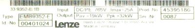 LENZE EMB9352-E label image