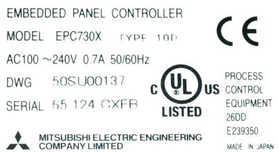 Mitsubishi EPC730X label image