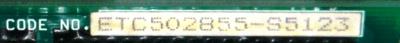 Yaskawa ETC502855-S5123 label image