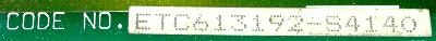Yaskawa ETC613192-S4140 label image