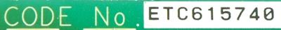 Yaskawa ETC615740 label image