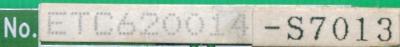 Yaskawa ETC620014-S7013 label image
