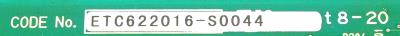 Yaskawa ETC622016-S0044 label image