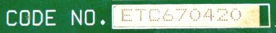 Yaskawa ETC670420 label image