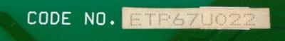 Yaskawa ETP67U022 label image