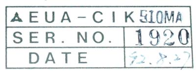 KAWAGUCHI EUA-CIK510MA label image