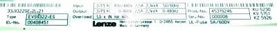LENZE EVS9322-ES label image