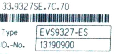 LENZE EVS9327-ES label image