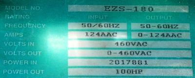 Saftronics EZS-180 label image