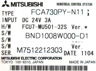 Mitsubishi FCA730PY-N11 label image