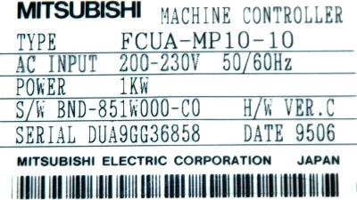 Mitsubishi FCUA-MP10-10 label image