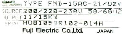 Fuji FMD-15AC-21-UZV label image