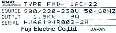 Fuji FMD-1AC-22 label image