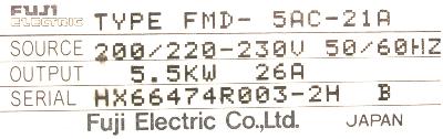 Fuji FMD-5AC-21A label image