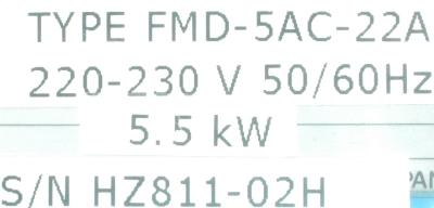 Fuji FMD-5AC-22A label image