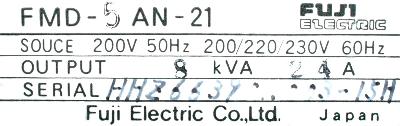 Fuji FMD-5AN-21 label image