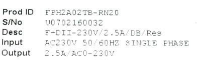 Baldor FPH2A02TB-RN20 label image