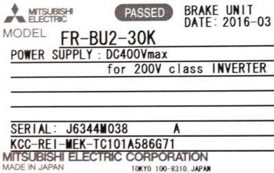 Mitsubishi FR-BU2-30K label image