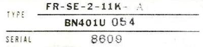 Mitsubishi FR-SE-2-11K-A label image