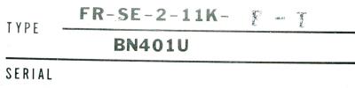 Mitsubishi FR-SE-2-11K-F-T label image