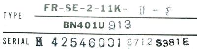 Mitsubishi FR-SE-2-11K-H-F label image